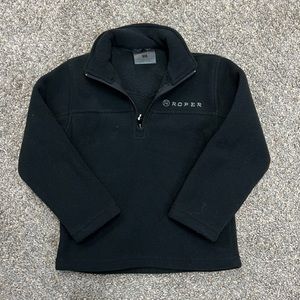 Roper jacket boys XS black quarter zip fleece pullover western